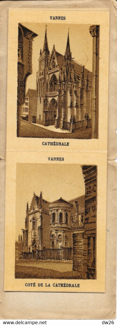 Livret, Dépliant Touristique Avec 8 Illustrations De Vannes Avec Commentaires Historiques (Porte, Tour, Cathédrale... - Dépliants Turistici