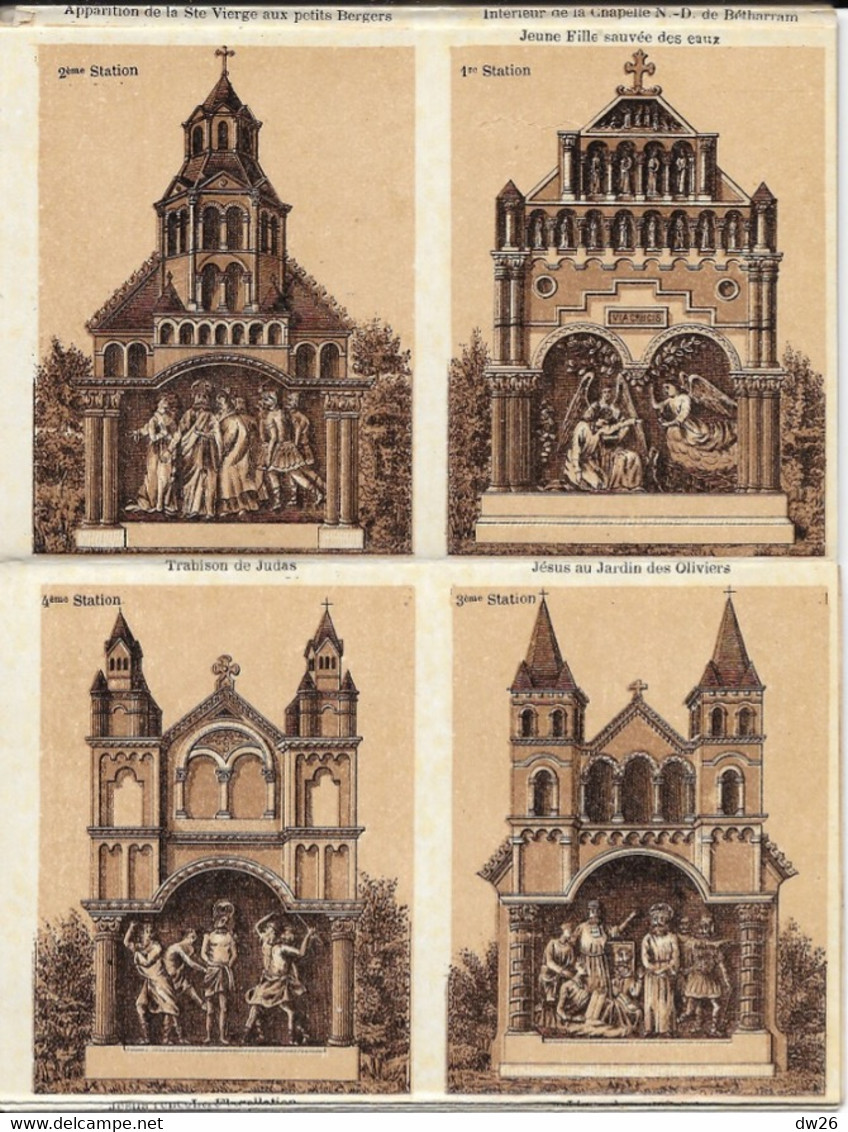 Pochette, Dépliant Touristique Avec 20 Illustrations De Lourdes: Souvenir De Bétharam Par Viron, Photographe - Reiseprospekte