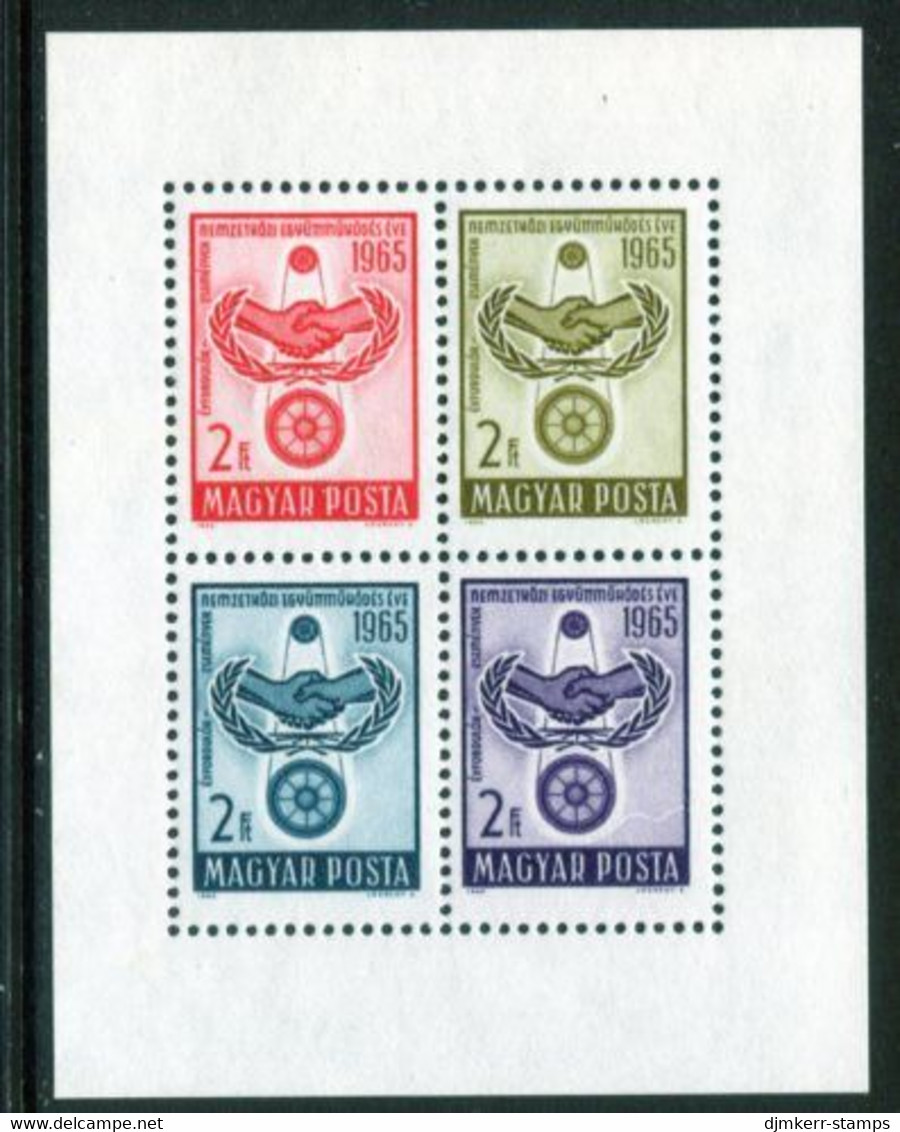 HUNGARY 1965 UNO 20th Anniversary Block  MNH / **.  Michel Block 48 - Blocks & Sheetlets