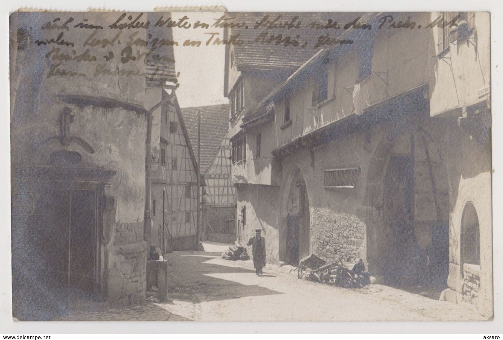 Leonberg, Schmalzstraße - Detailansicht, Fotokarte - 1920 (Böblingen, Stuttgart) - Leonberg