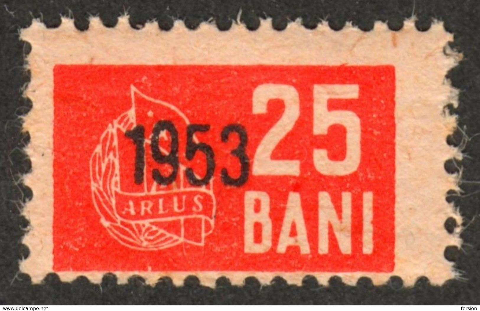 1953 ROMANIA ARLUS Member Vignette Label Cinderella Charity - CCCP - Romania Assoc. -  Russia Flag - Oficiales