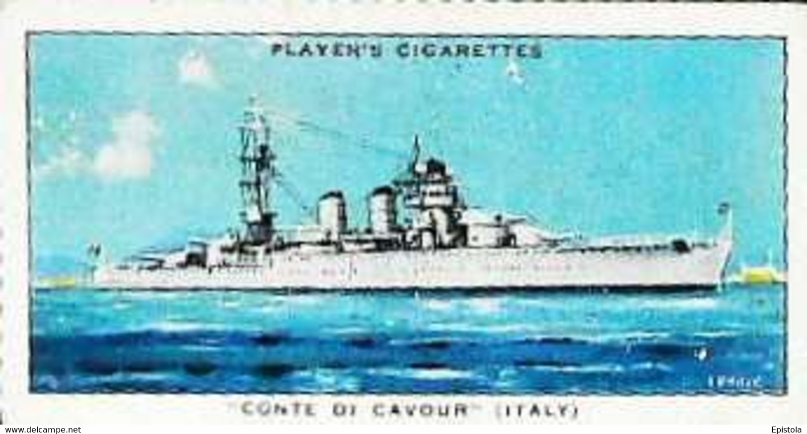 ► N°28 "Conte Di Cavo" Italian Battleship  MODERN NAVAL CRAFT  Chromo JOHN PLAYERS & SONS  CIGARETTE Imperial Tobacco - Player's