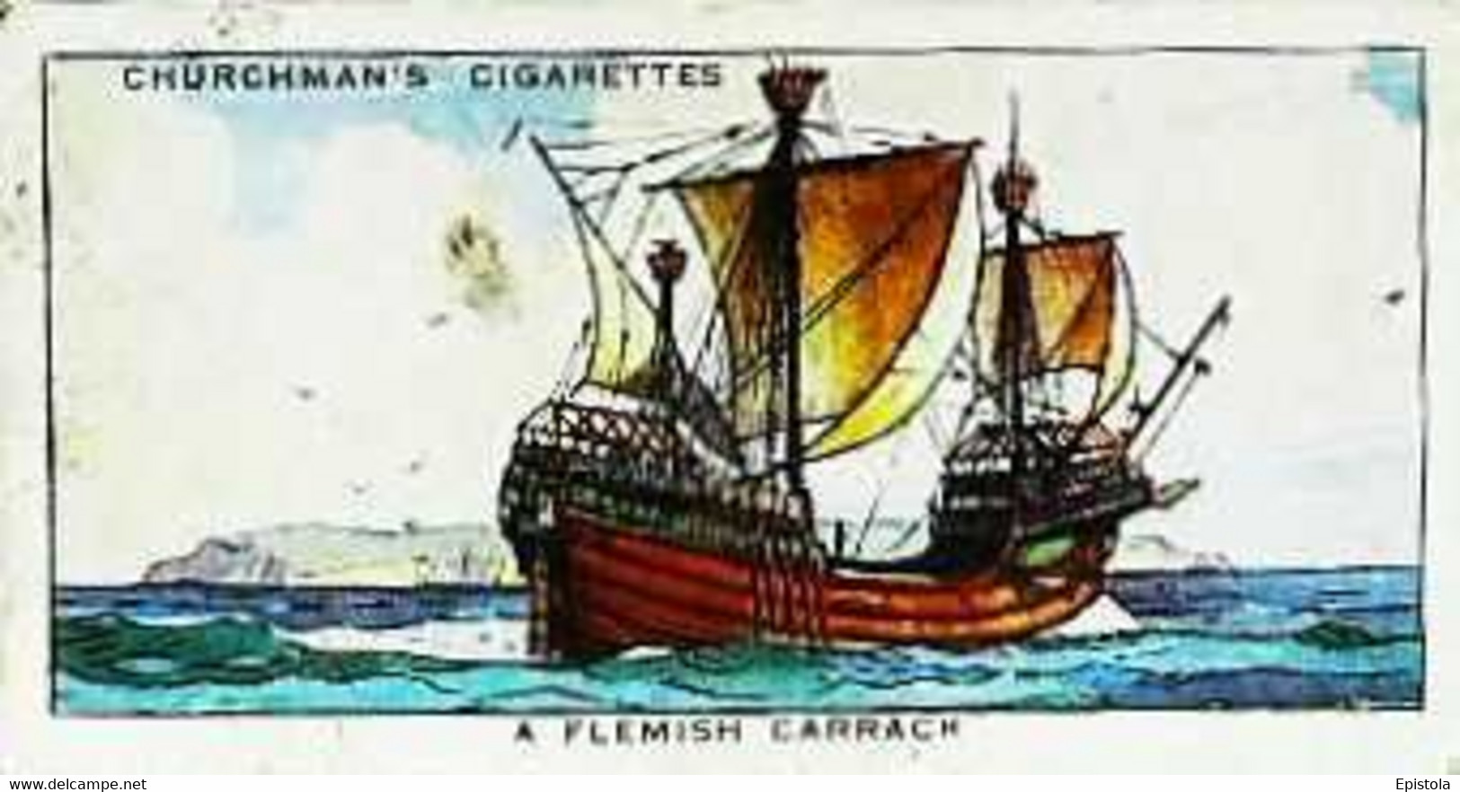 ► N°15 "Flemish Carrack"   THE STORY Of NAVIGATION  - CHURCHMAN  CIGARETTE Imperial Tobacco - Churchman