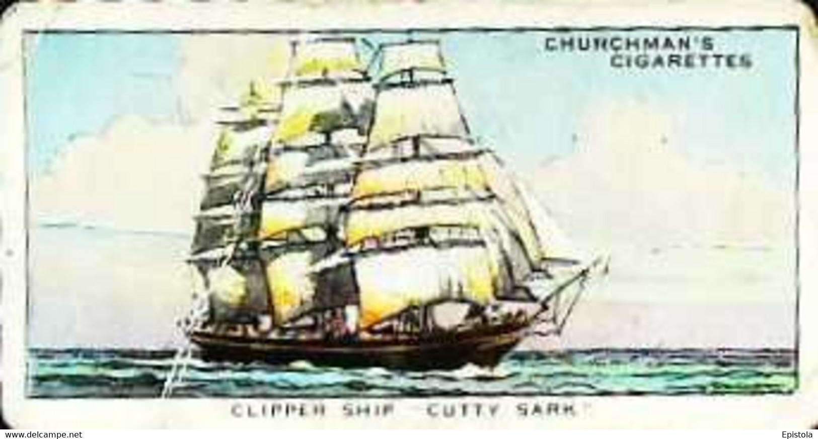 ► N°39 "Clipper Ship" Cutty Sark THE STORY Of NAVIGATION  - CHURCHMAN  CIGARETTE Imperial Tobacco - Churchman