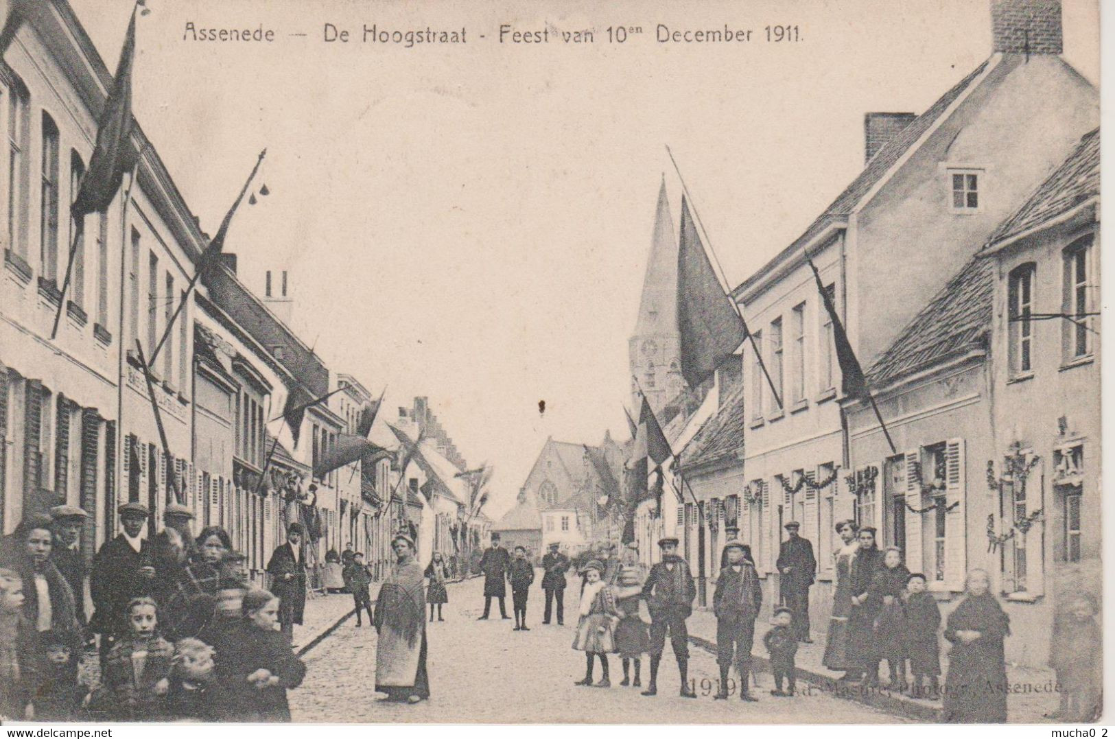 ASSENEDE - DE HOOGSTRAAT - FEEST VAN 10.12.1911 - Assenede