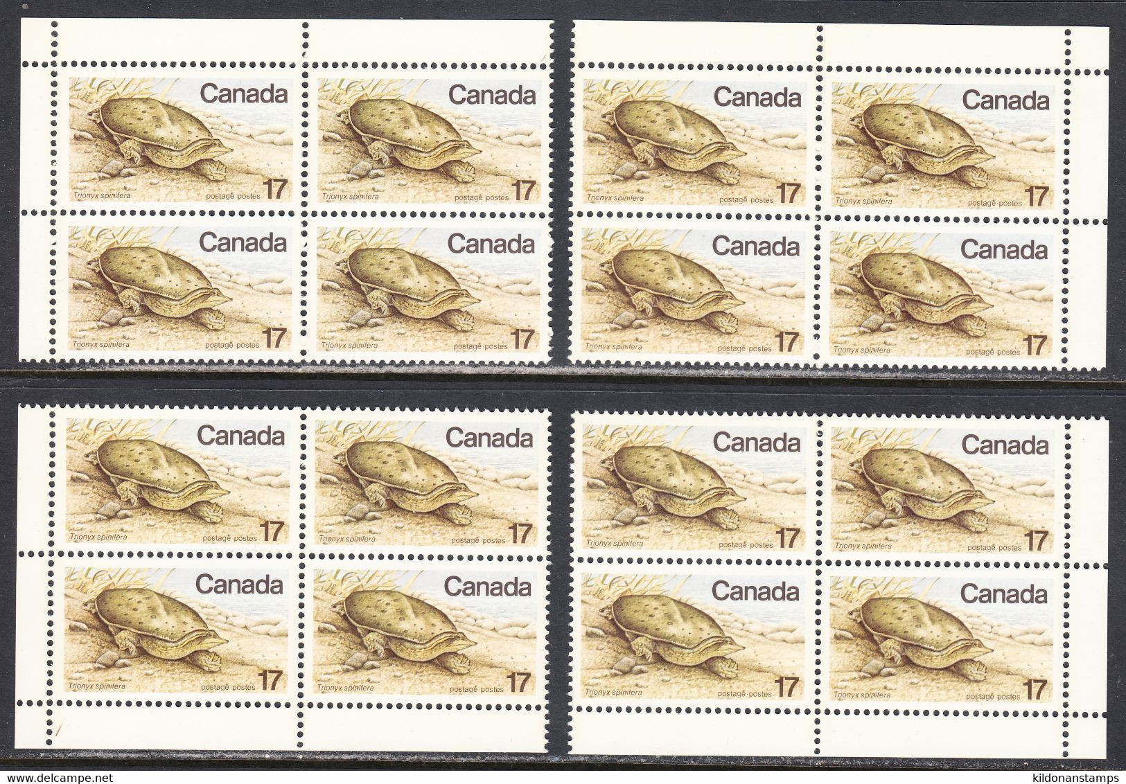 Canada 1979 Mint No Hinge, Corner Blocks, Sc# 813, SG - Nuevos