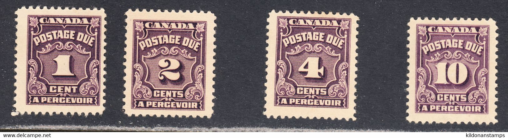 Canada 1935-65 Postage Due, Mint Mounted, Sc# ,SG D18,D19,D21,D24 - Segnatasse