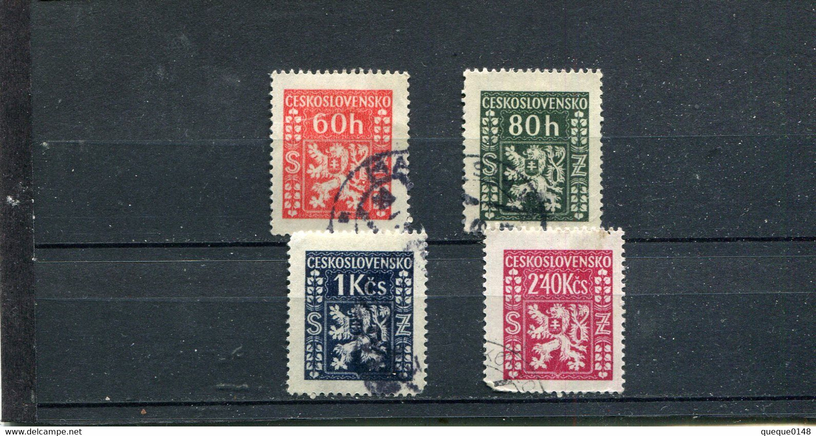 Tchécoslovaquie 1947 Yt 8-10 12 - Dienstmarken