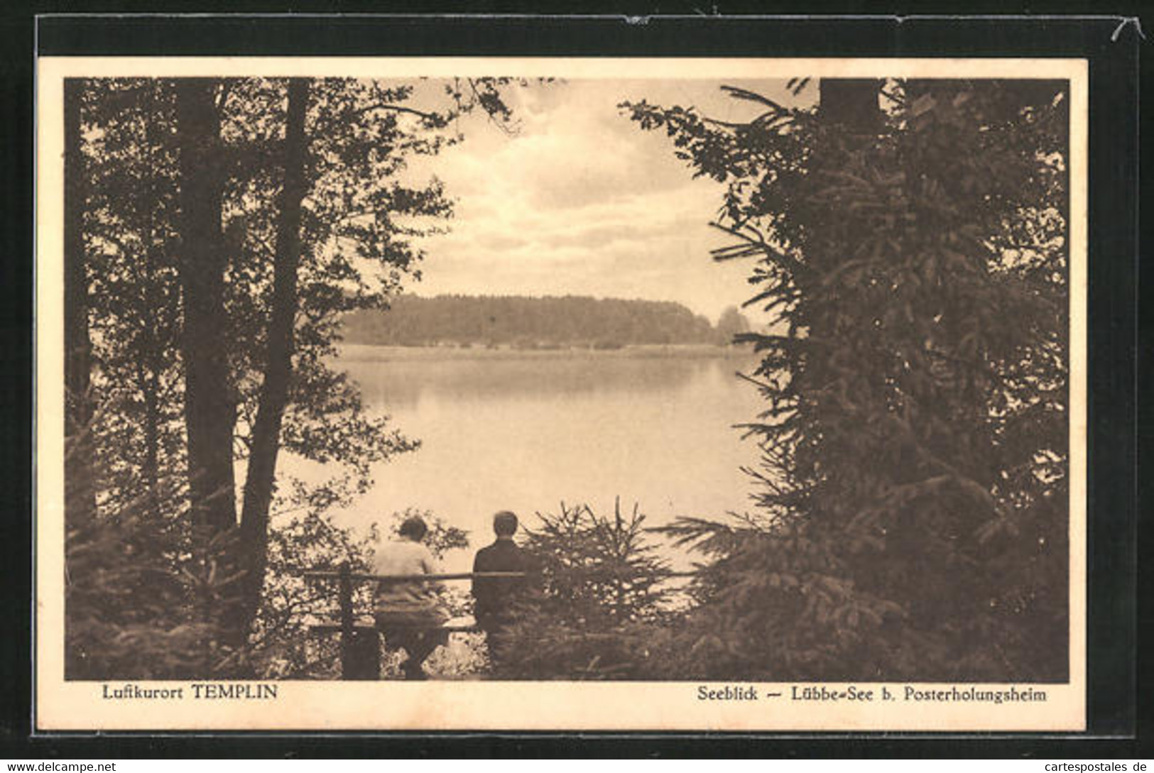 AK Templin, Seeblick, Lübbe-See B. Posterholungsheim - Templin