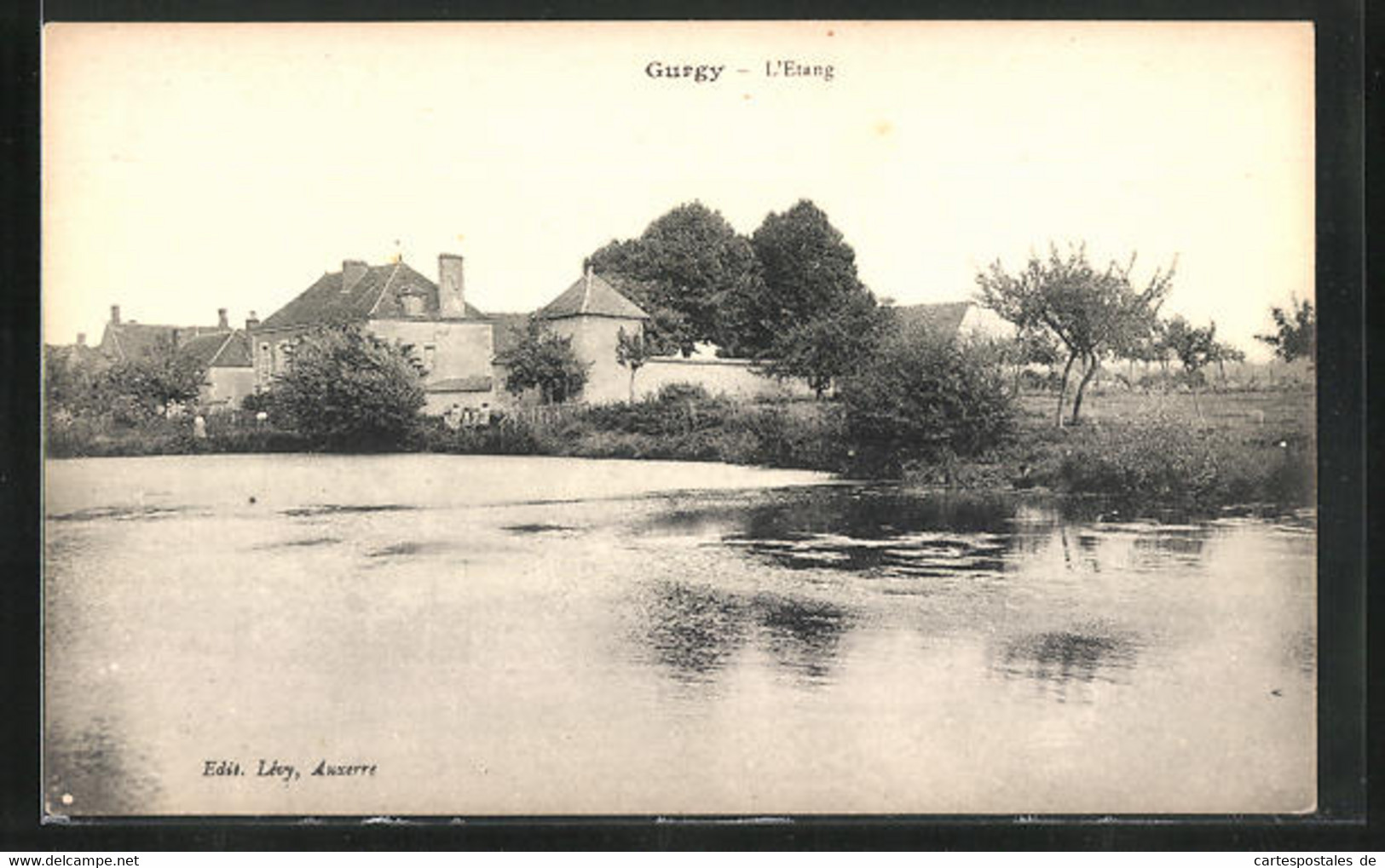 CPA Gurgy, L`Etang, Vue De Ufer - Gurgy