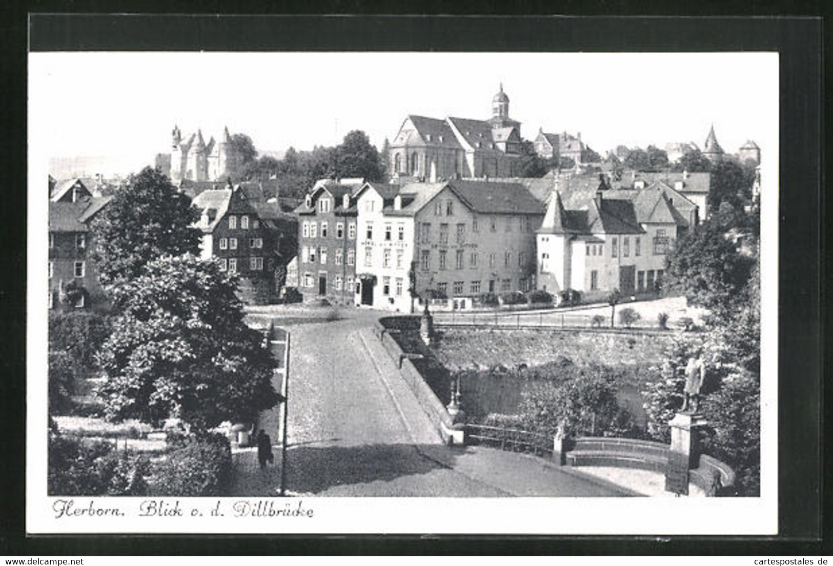 AK Herborn, Hotel Zum Ritter, Auf Der Dillbrücke - Herborn