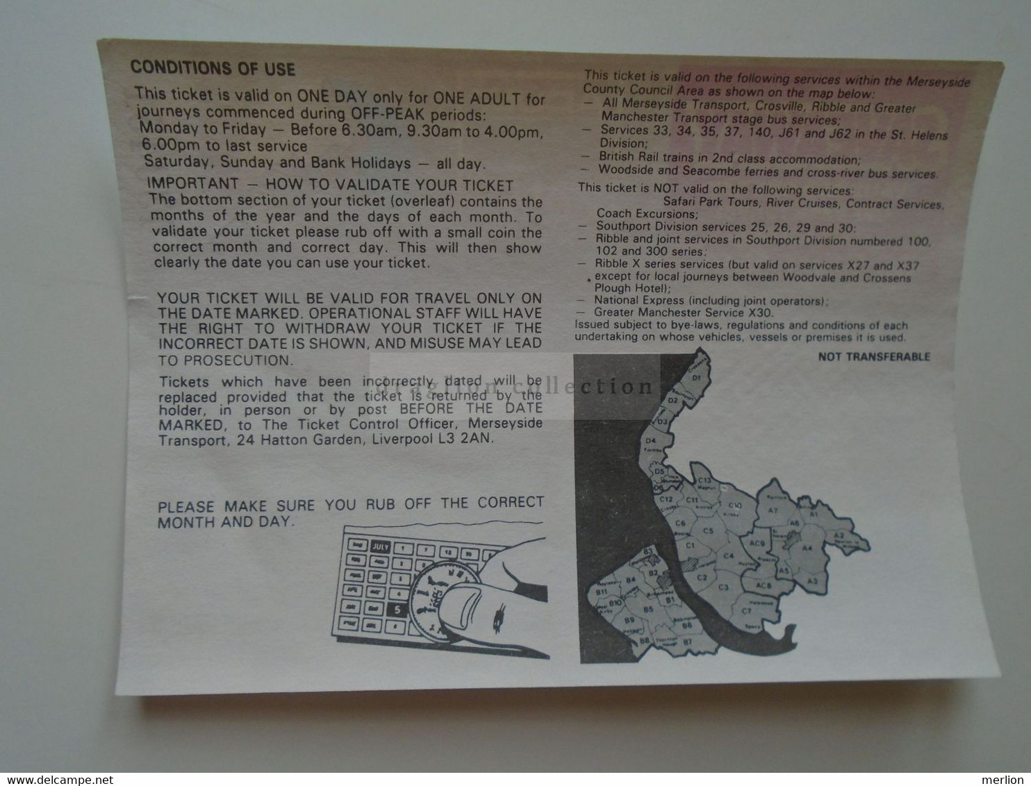 DT010 Ferry Ticket  SEAWAY   1986   Adult   Valid On Bus Train And Ferry Services -Merseyside Transport - Europa