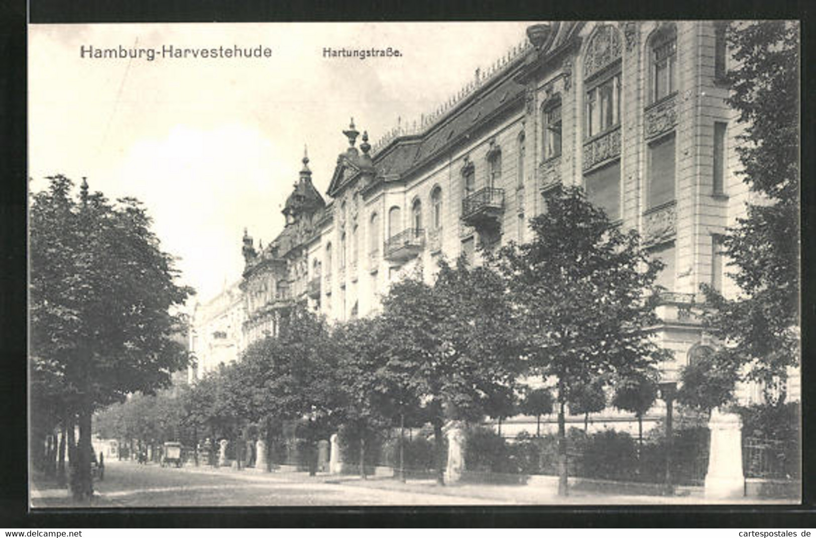 AK Hamburg-Harvestehude, Hartungstrasse Mit Gebäudezeile - Eimsbuettel