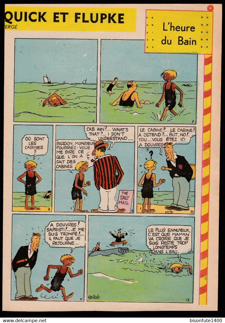 TINTIN - Hergé : Les Aventures De Quick Et Flupke 1ère Version Couleur Datant De 1947 Et Paru Dans Le Journal TINTIN. - Quick Et Flupke