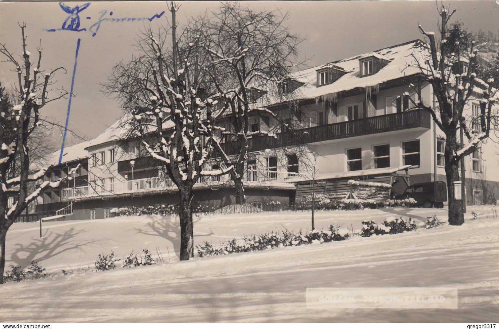 6927) GOISERN - SCHWEFELBAD Verschneite Alte Ansicht - 8.4.1957 - Bad Goisern
