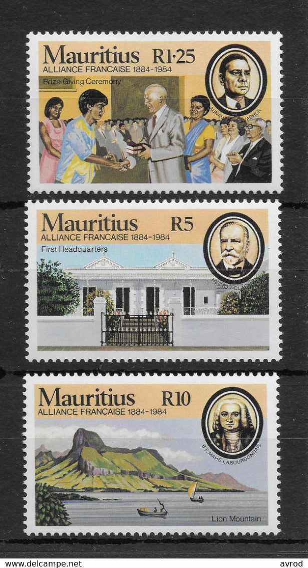 MAURITIUS * 1984 * 3 Stamps * MNH** French Cultural Institute - Mi.No 597-599 - Mauritius (1968-...)