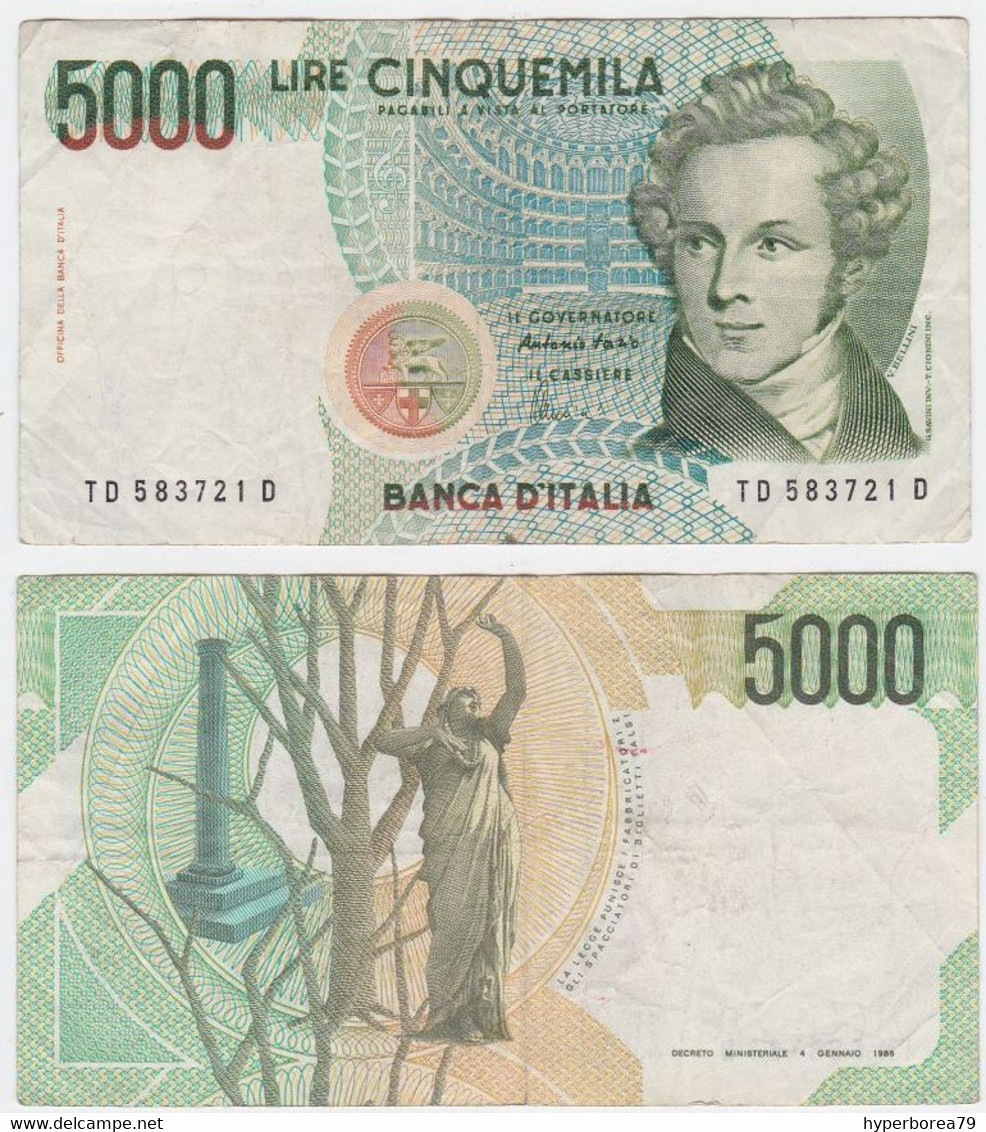 Italy P 111 C - 5000 Lire 4.1.1985 - VF - 5000 Liras