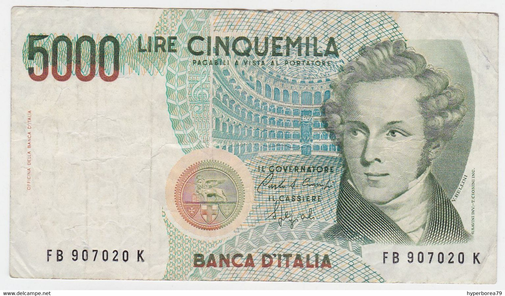 Italy P 111 B - 5000 Lire 4.1.1985 - VF - 5000 Lire