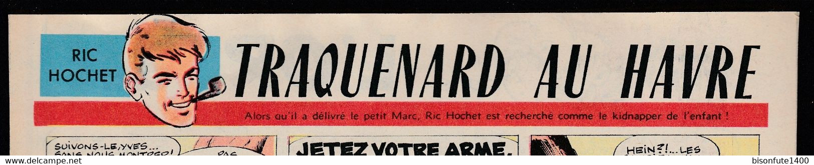 Bandeau Titre De Ric Hochet "Traquenard Au Havre" Datant De 1963 Et Inédit Dans Les Bandes Dessinées En Album. - Ric Hochet