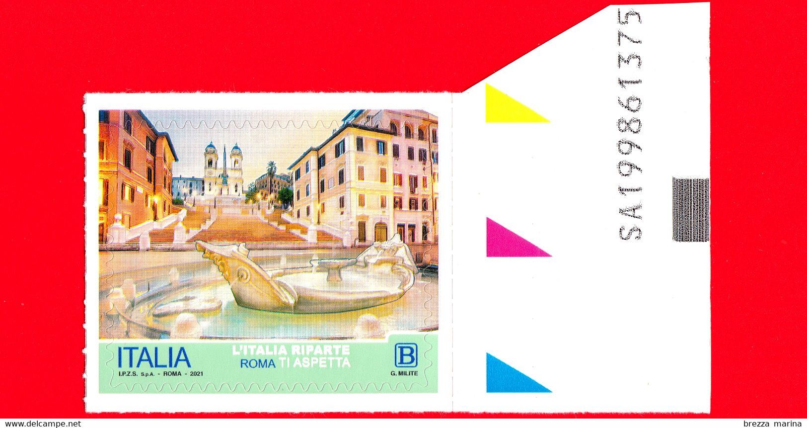 Nuovo - MNH - ITALIA - 2021 - Turismo - L’Italia Riparte – Roma – Piazza Di Spagna, Fontana Barcaccia, Trinità Monti - 2021-...: Neufs