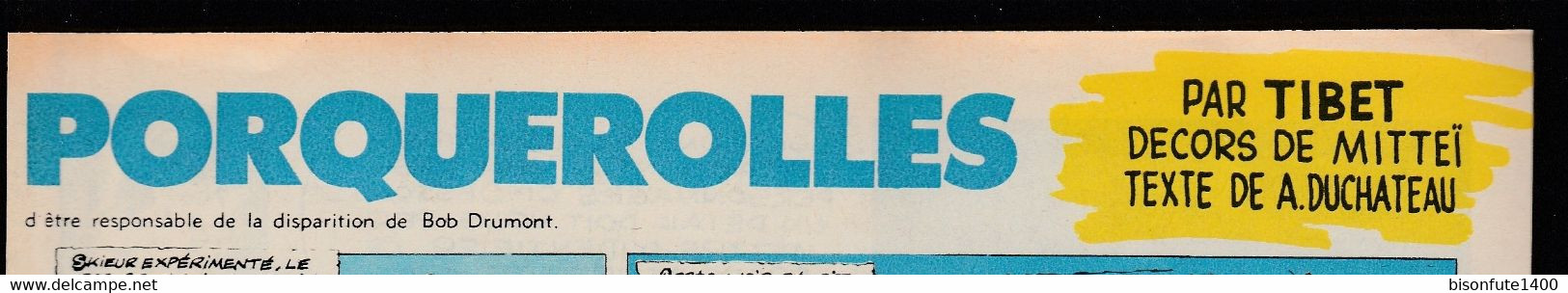 Bandeau Titre De Ric Hochet "Mystère à Porquerolles" Datant De 1962 Et Inédit Dans Les Bandes Dessinées En Album. - Ric Hochet
