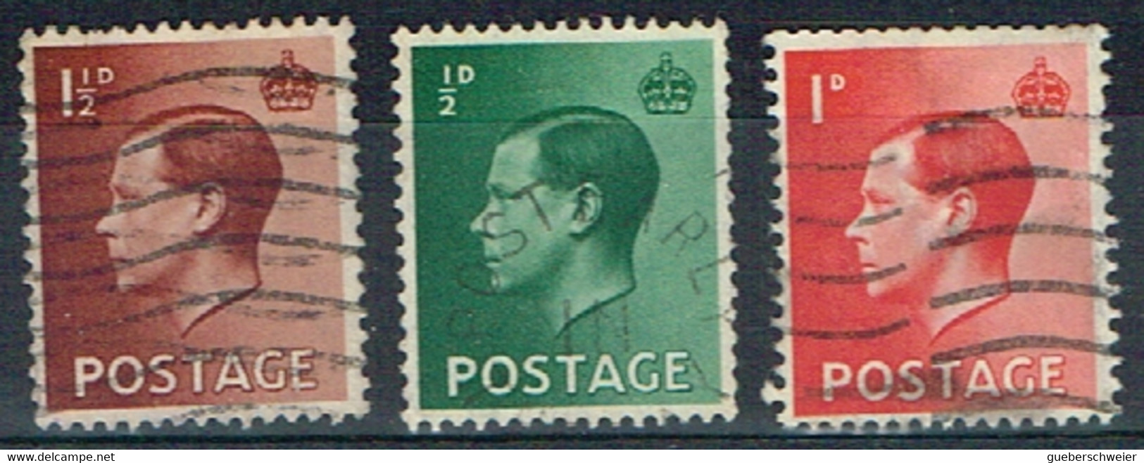 GB99 - GRANDE BRETAGNE 3 Val. Obl. Edouard VIII - Used Stamps