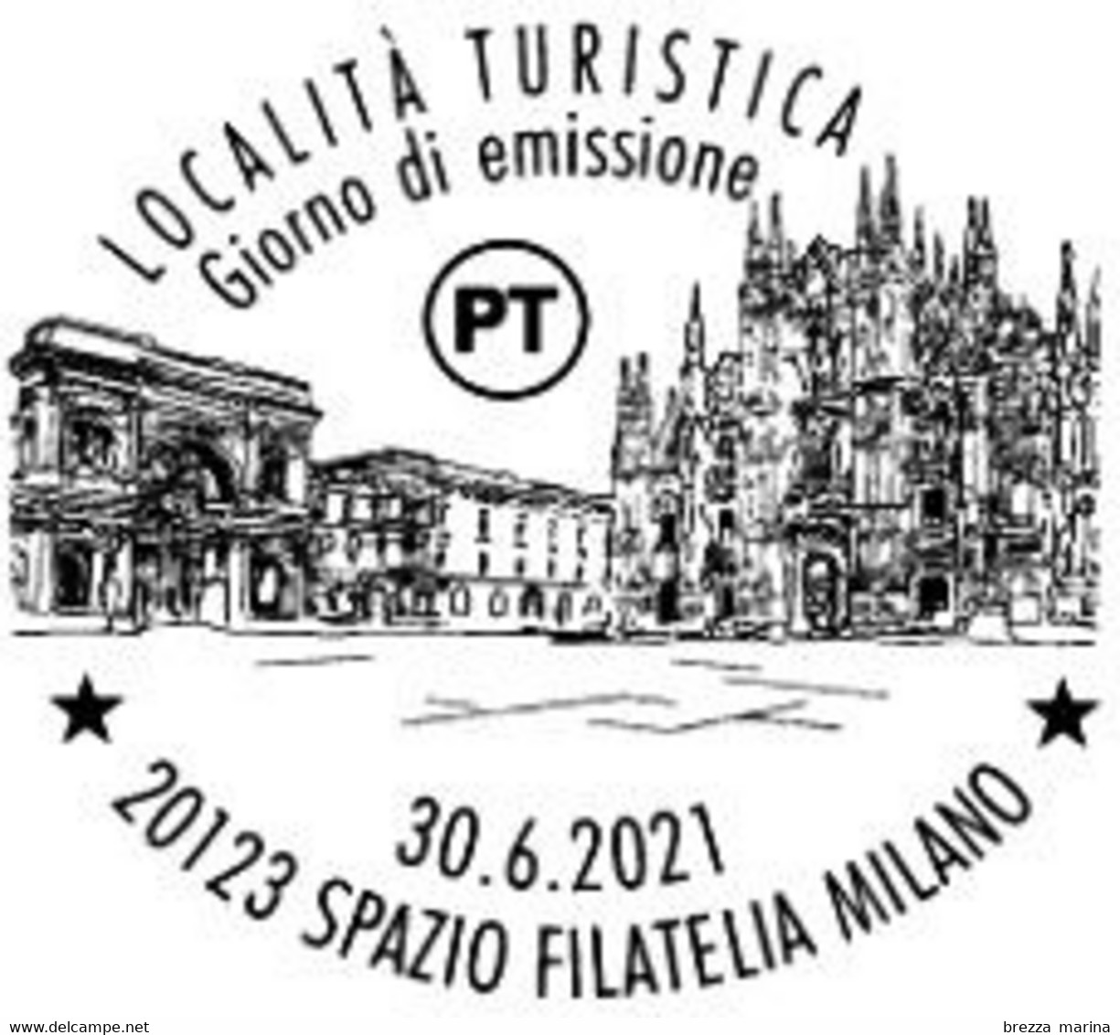 Nuovo - MNH - ITALIA - 2021 - Turismo - L’Italia Riparte – Milano – Duomo, Galleria, Portici - B - Alfanumerico - 2021-...: Ungebraucht