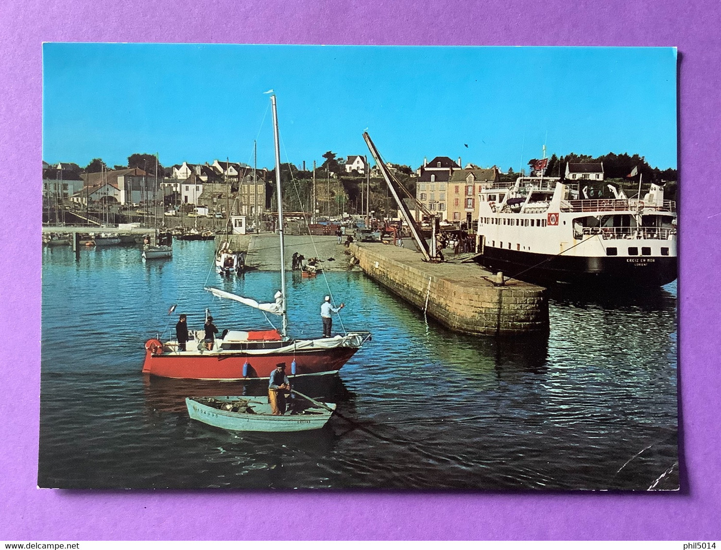 56  CPSM    ÎLE De GROIX   Port-Tudy     Bon état (pli Dans Un Angle) - Groix