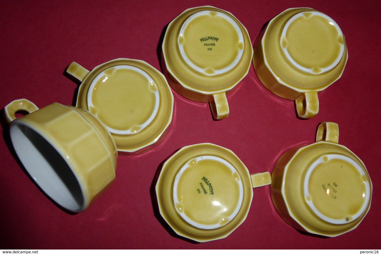 Lot De 6 Superbes Tasses à Café De Comptoir De Bistrot - Cups