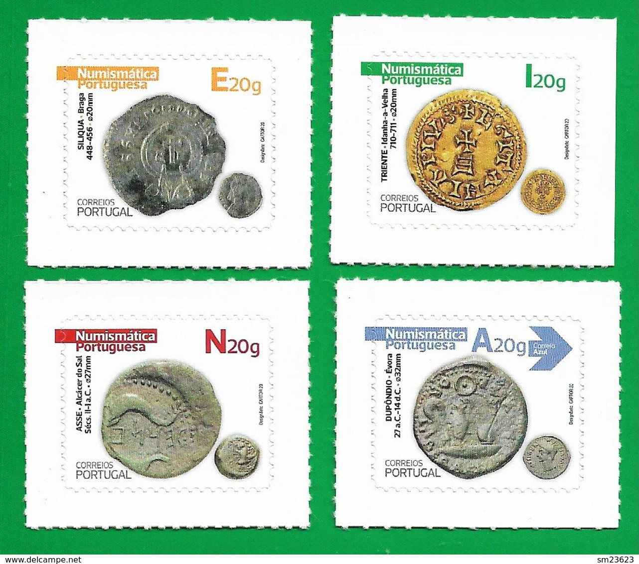 Portugal   2020 , Antike Münzen - Numismatica Portuguesa 1° - Selbstklebend / Self-adhesive - Postfrisch / MNH / (**) - Unused Stamps