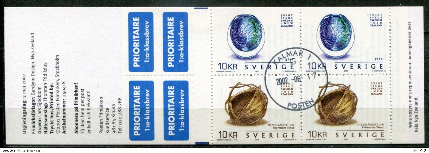 Schweden Sweden Sverige Mi# MH 285 Stamp Booklet Gestempelt/used - Design, Joint Issue New Zealand - Oblitérés