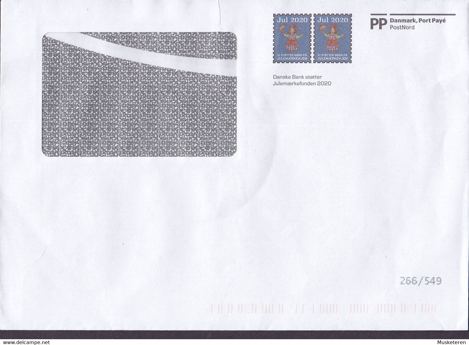 Denmark DANSKE BANK (Danish Bank) PP Port Payé POSTNORD 2020 Cover Brief Christmas Seals - Lettere