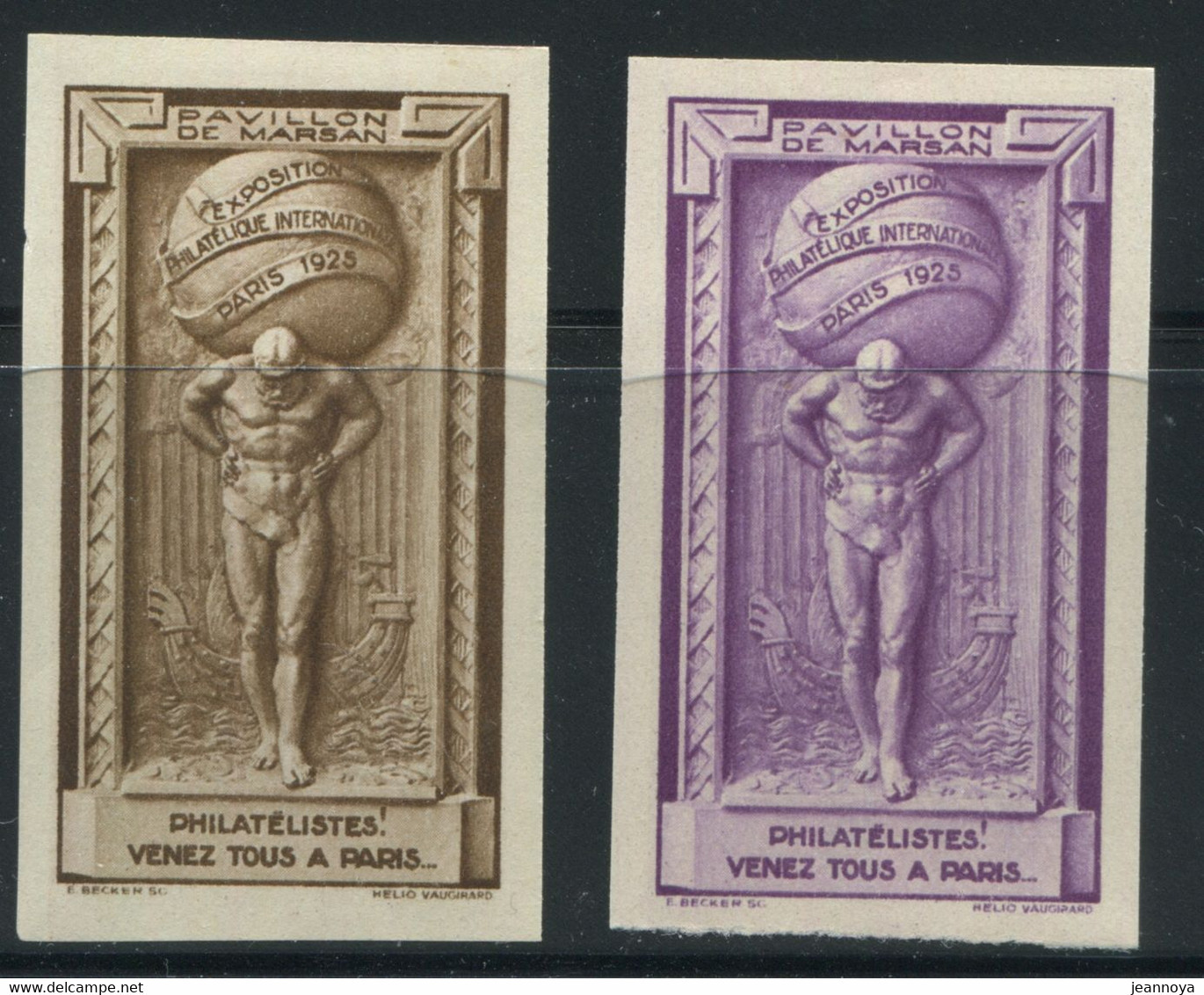 FRANCE - EXPO. PHILA. INTERNATIONALE DE PARIS 1925 N° 7a , 2 COULEURS , ND * * - SUP - Briefmarkenmessen