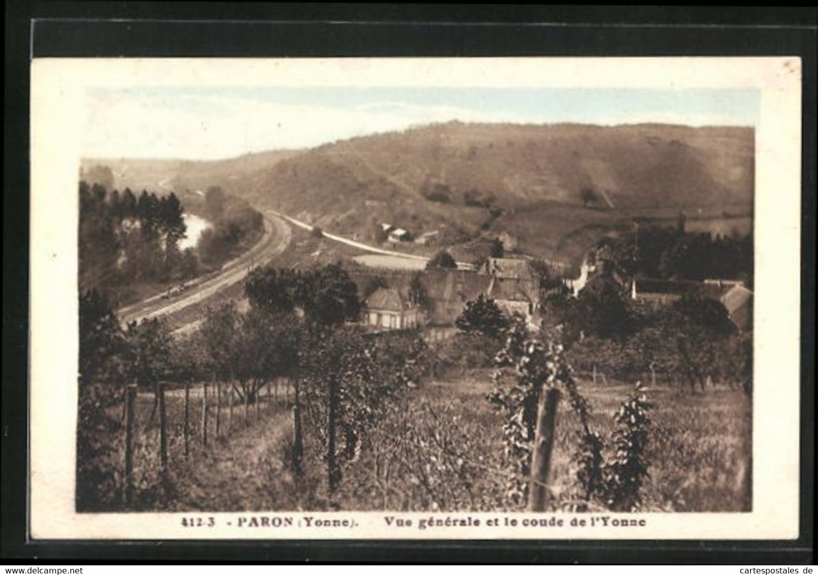 CPA Paron, Vue Générale Et Le Coude De L'Yonne - Paron