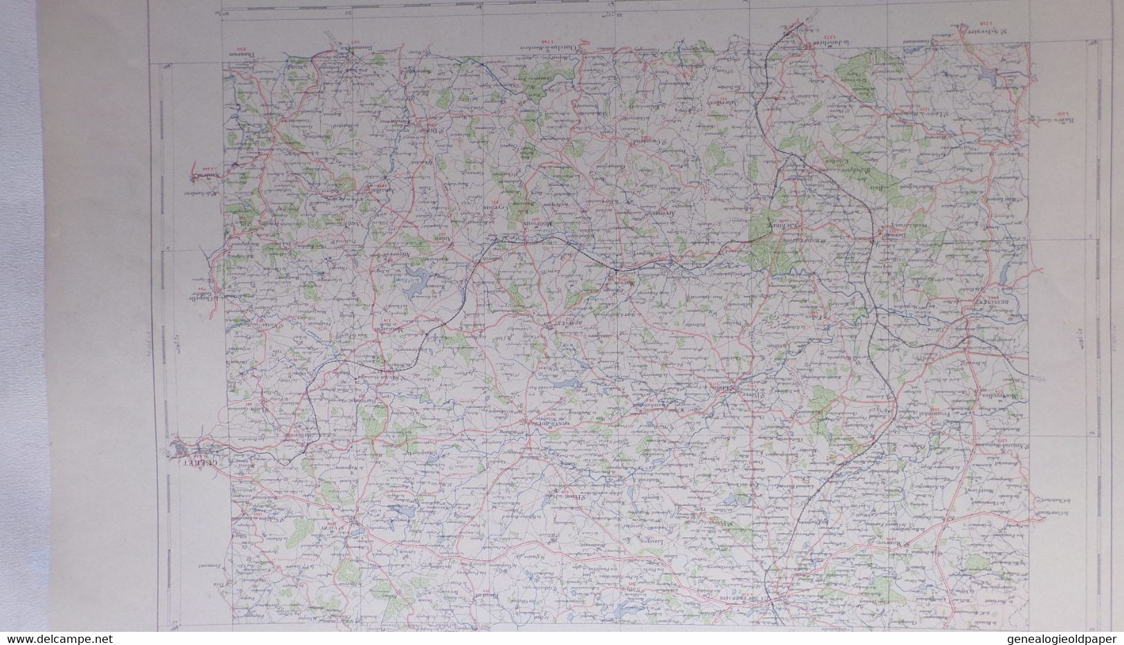 23- LA SOUTERRAINE-CARTE 1881- BENEVENT-AULON-SAINT DIZIER-LAURIERE-FROMENTAL-MORTEROLLES-BERSAC-JABREILLES-ST VAURY - Historical Documents