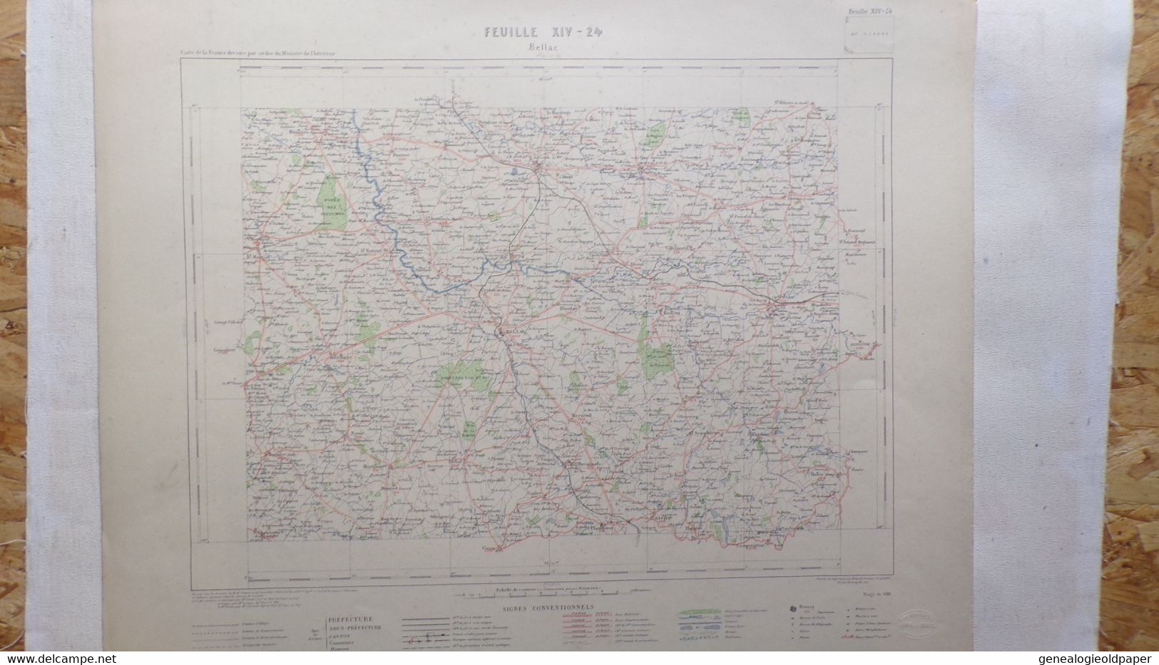 87-BELLAC -CARTE 1881-RANCON-LA BAZEUGE-LE DORAT-ST SORNIN MARCHE-CHATEAUPONSAC-VILLEFAVARD-CHAMBORET-BLOND-MEZIERES - Historical Documents