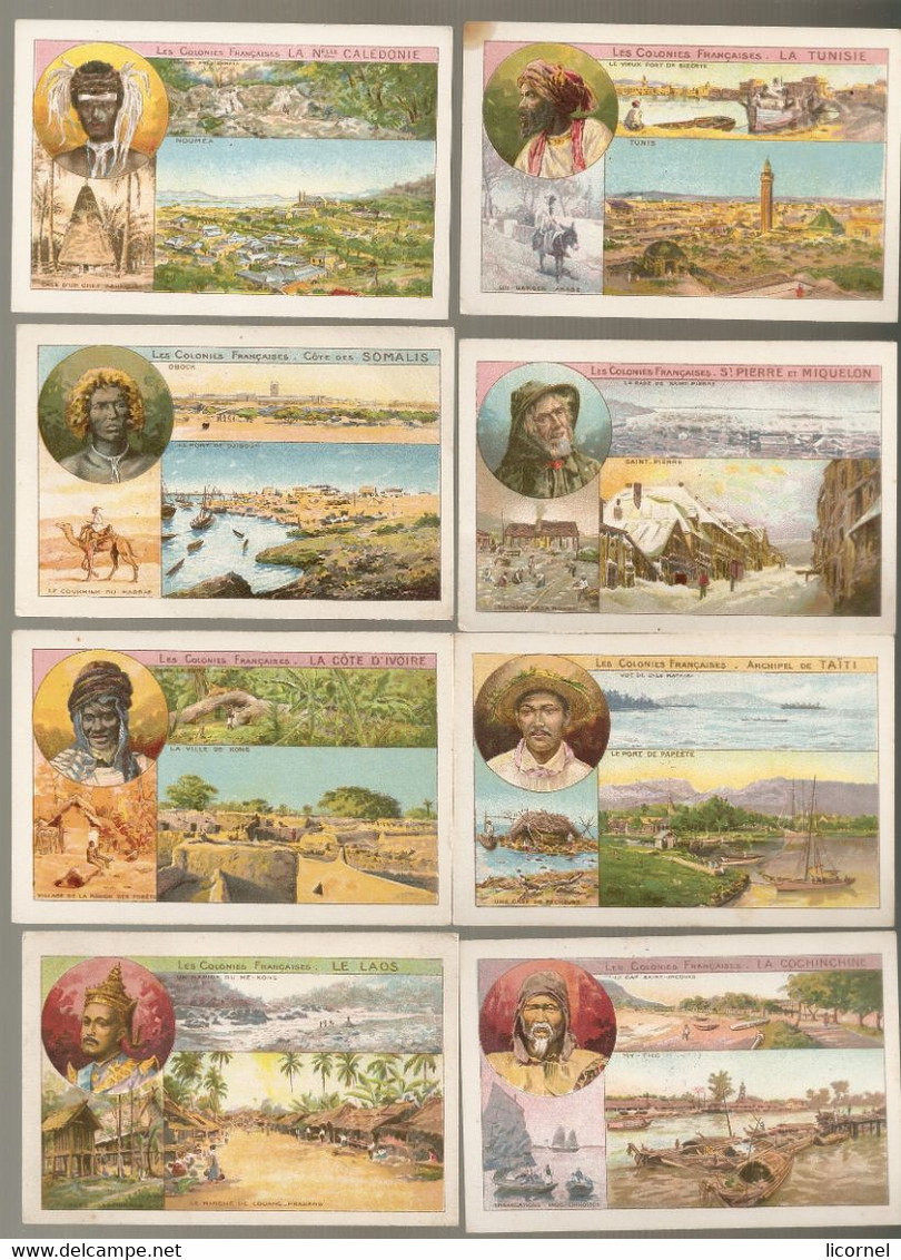 Lot De 8  Cartes Teinturerie Magueur      Theme Les Colonies Francaises - Other & Unclassified