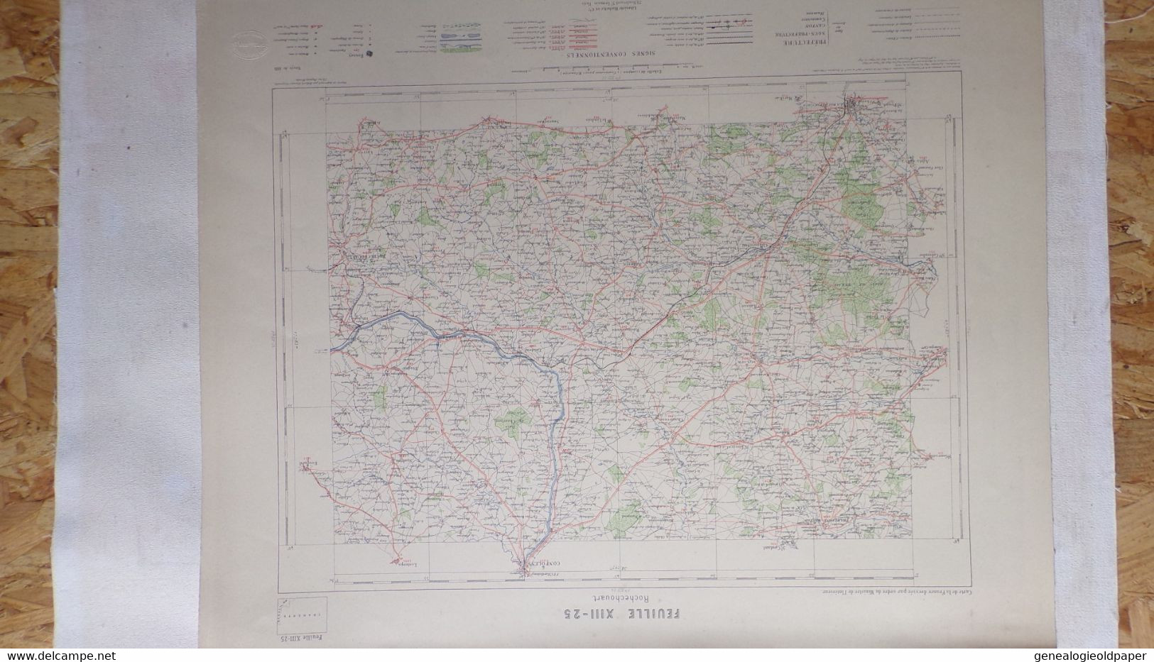 87-ROCHECHOUART -CARTE 1881- ANSAC-CHASSENON-SAULGOND-CHABRAC-PRESSIGNAC-CHERONNAC-VAYRES-LAPERUSE-CHASSENEUIL-CHIRAC - Historical Documents