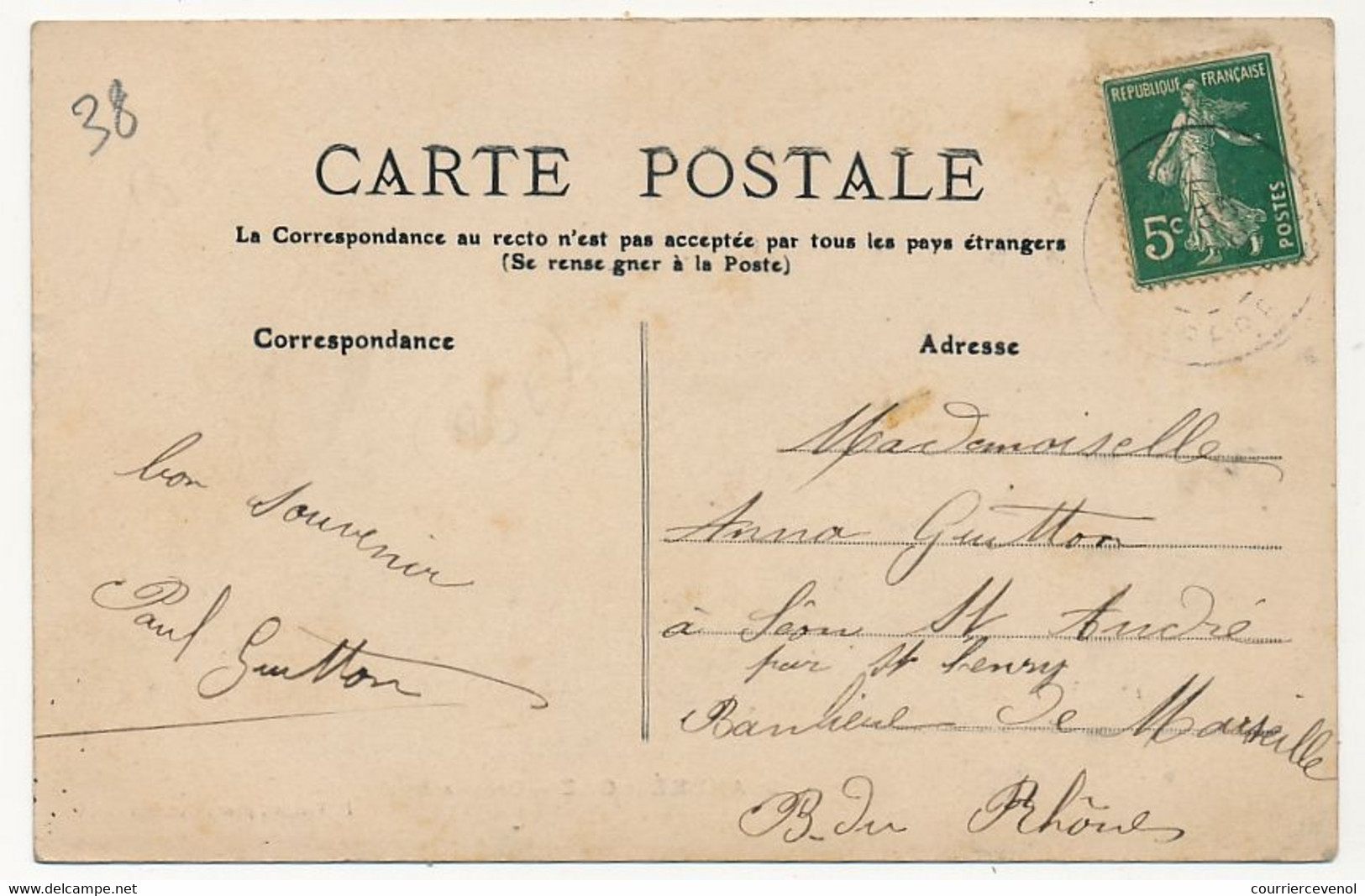 CPA - ST ANDRE-LE-GAZ (Isère) - Grande-Rue - Saint-André-le-Gaz