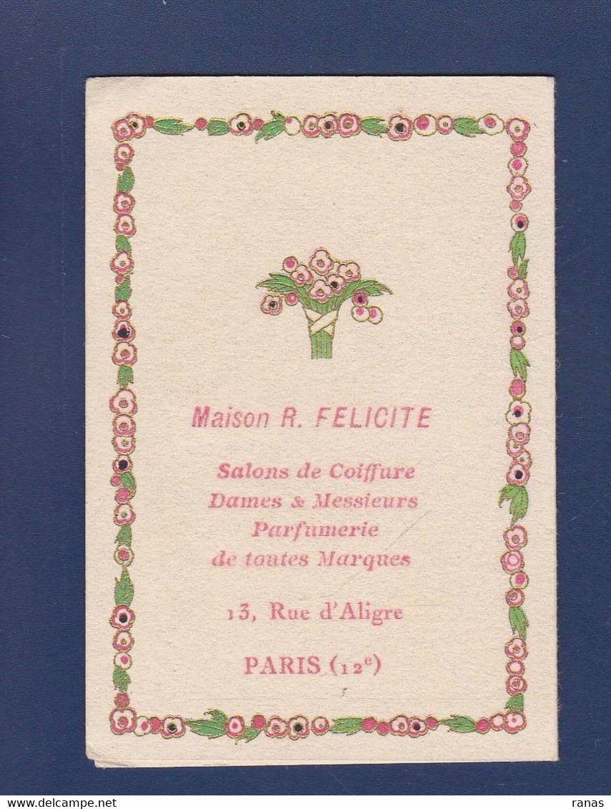 Parfum Carte Parfumée Caledrier 2 Volets 1925 FAUSTA De Cheramy 8 X 5,5 - Vintage (until 1960)