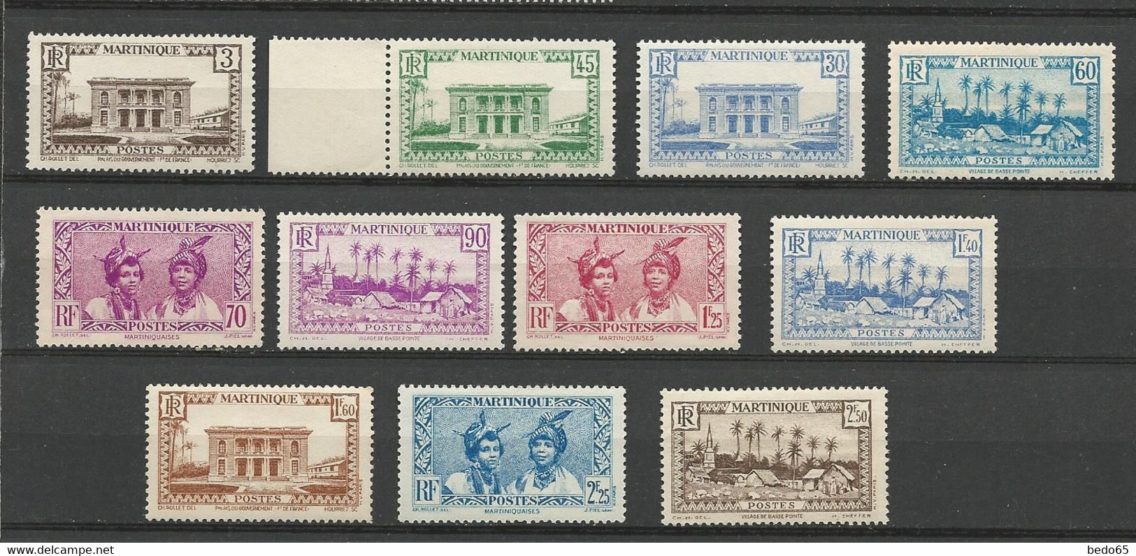 MARTINIQUE N° 175 à 185 NEUF** LUXE SANS CHARNIERE / MNH - Unused Stamps