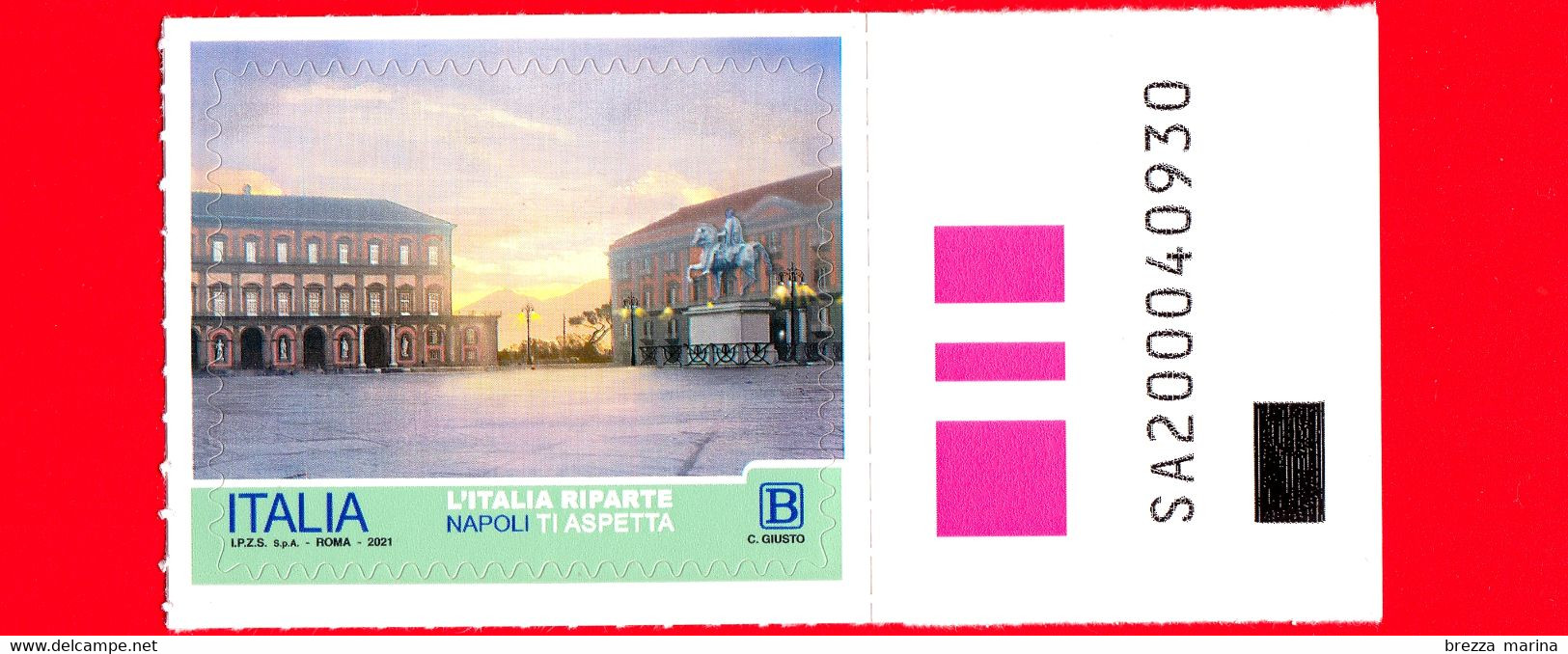 Nuovo - MNH - ITALIA - 2021 - Turismo - L’Italia Riparte – Napoli – Piazza Plebiscito, Palazzo Reale E Salerno - B - 2021-...: Nieuw/plakker