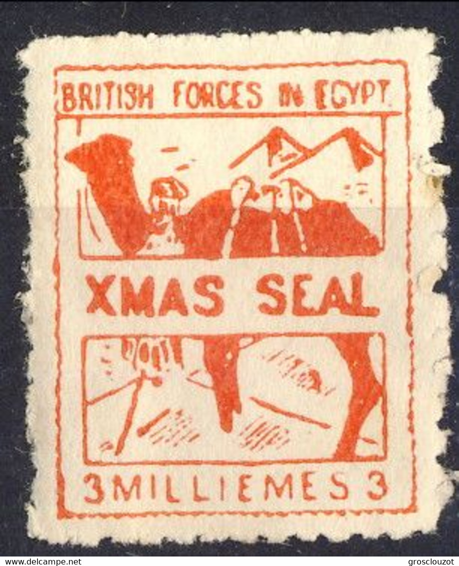 British Forces In Egypt 1940 Xmas Seal Rosso MNH - Ungebraucht