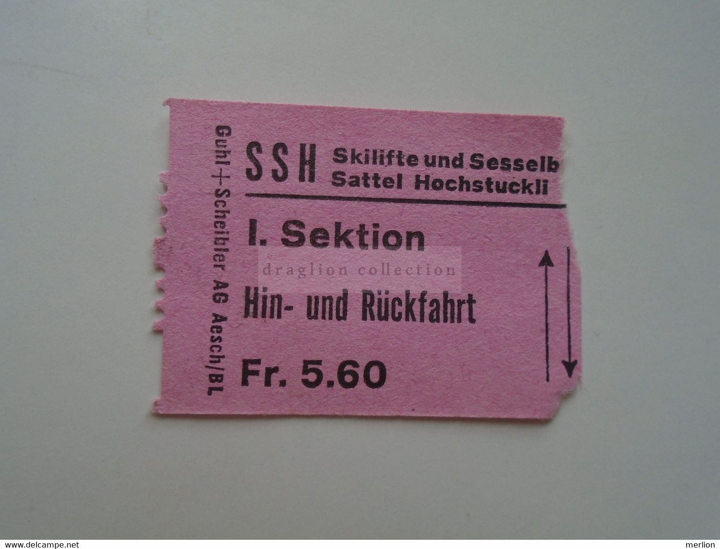 DT013     Schweiz - Switzerland  SSH Sesselbahn  SATTEL  Hochstuckli Skilift  Fr.5.60   Ca 1970-80 - Andere & Zonder Classificatie