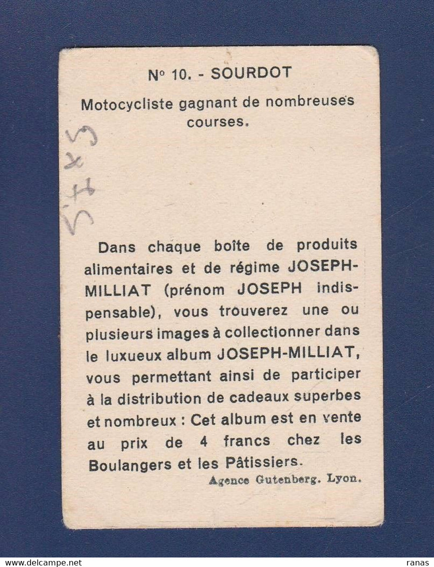 Image Moto Publicité Joseph Milliat SOURDOT - Autres & Non Classés