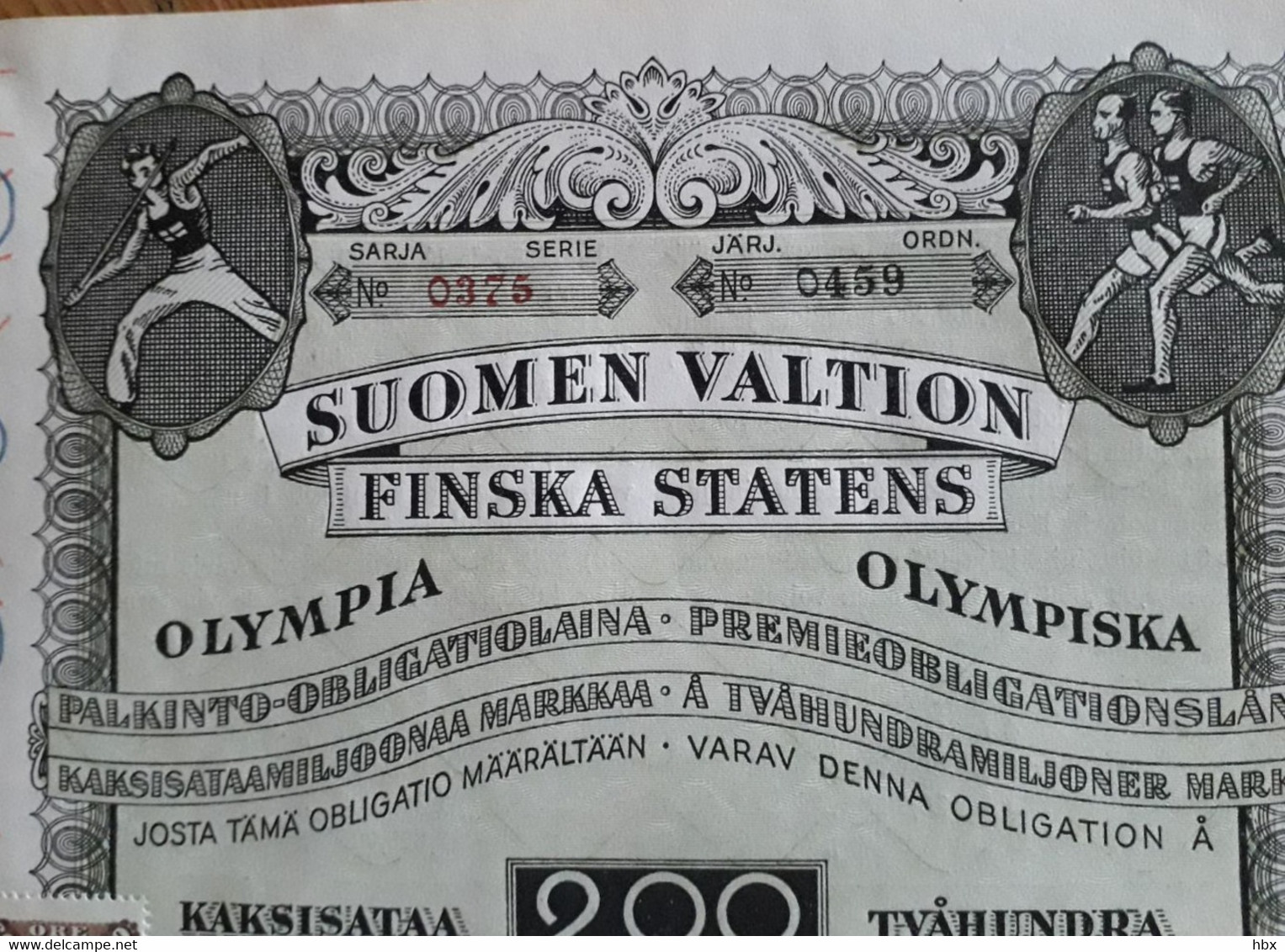 Suomen Valtion Olympia / Finska Statens Olympiska - Olympische Spelen - Deportes