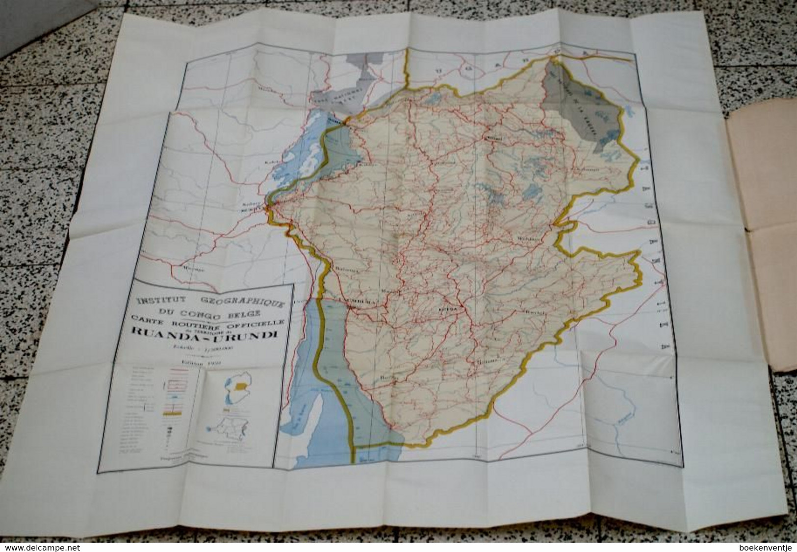 Carte Routière Officielle Du Territoire Du Ruanda - Urundi - Mondo