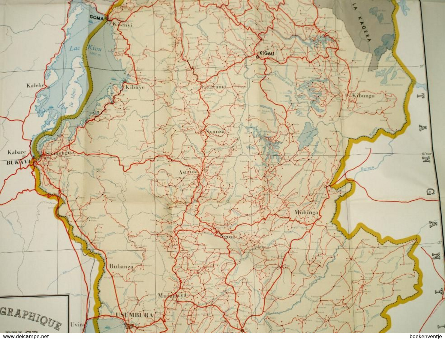 Carte Routière Officielle Du Territoire Du Ruanda - Urundi - Monde