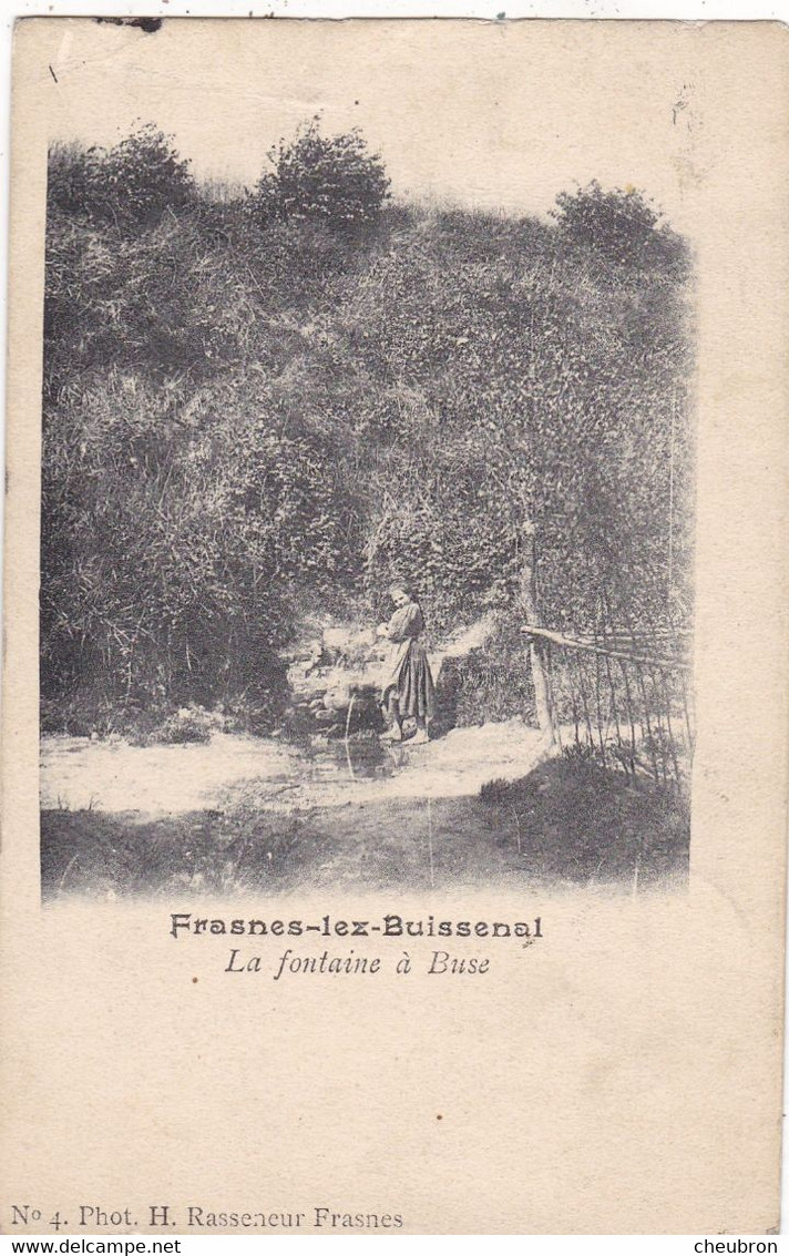 BELGIQUE. FRASNES LEZ BUISSENAL. CPA.  LA FONTAINE A BUSE. ANIMATION. ANNEE 1905 + TEXTE - Frasnes-lez-Anvaing