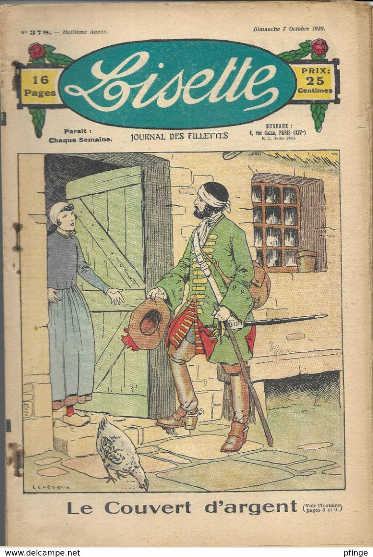 Lisette N°378 Du 7 Octobre 1928 - Lisette